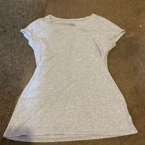 plain gray tee full length